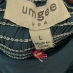 Umgee : Denim Blue Peasant style dress with ruffles & puff sleeves- Large Photo 1