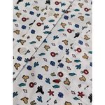 Vintage Western Printed Button Down Shirt White Collared Neckline Womens Medium Photo 2