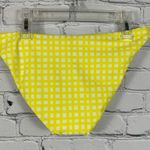 Peixoto Women’s Swim Bikini Bottoms Yellow & White Checked High Cut Leg M NWT Size M Photo 1