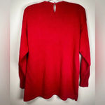 Vintage Victoria Harbour Holiday Sweater Red Gold Black Sequin Bead Size Medium Photo 4