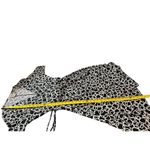 Nine West  Black White Wrap Dress Chain Link Pattern 3/4 Sleeve Dress L Photo 7