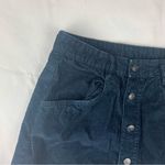 Free People  size 8 Navy Corduroy Skirt with Button Detail blue Photo 3