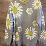 NEOITY Flower Knit Sweater Unisex One Size Mid Century Mod Stylers Harry Style Gray Photo 0