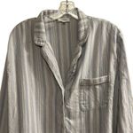 Haven Well Within Women's Striped Pajama Set XL Blue White Organic Cotton Photo 3