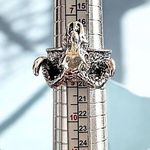 NIB Silver Ram Skull ring, Goat Skull ring, Buffalo Skull, Sheep Skull ring, Vin Photo 8