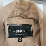 BNCI Blanc Noir Womens Tan Moto Faux Suede Zip Up Sz M Size M Photo 3