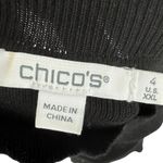 Chico's  ECOVERO‎ Neutral Colorblock Turtleneck Sweater Black Tan Size XXL Photo 2
