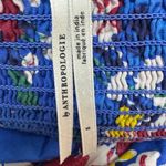 Anthropologie  Emily Halter‎ Mini Dress Blue Floral Smocked Size Small Photo 6