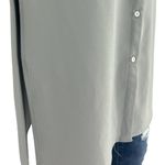 Grace Elements  XS Gray Button Up Tunic Blouse Top Womens Photo 4