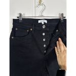RE/DONE  Originals 70s Stove Pipe Noir with Rip Cropped Jeans 27-Black Button Fly Photo 8