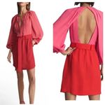 Reiss  NEW Valentina color clash color block mini Dress pink red size 2 Photo 1