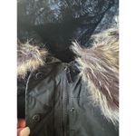 BCBGeneration Black parker hooded coat with removeable fur size Large Photo 4
