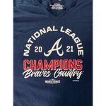 MLB womens XL graphic t shirt Atlanta Braves 2021 world series champs Black Photo 6