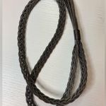 Silver or Dark Gray Braided Necklace with Fringe Photo 5