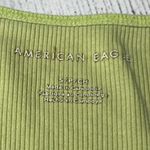 American Eagle Green Ribbed Knit Crop Basic Tank Top Size Small Photo 2