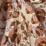 Ambra Maddalena Australia floral button down shirt blouse fall size 12 aus/ us 8 Brown Photo 3