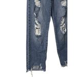 SO  High Rise Straight Leg Distressed Cropped Jeans Womens Sz 3/26W Denim Raw Hem Photo 8