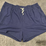 Life is Good Women's Blue Pajama Sleep Shorts pockets drawstring waist See Pics Photo 0