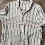 CP Shades  Linen Button Long Sleeve Tunic Dress Medium Photo 9