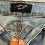 Ed Hardy  Light Blue Flare Jeans with Skull Art Photo 2