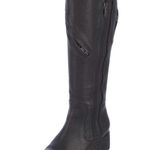 Vera Wang  Evan Riding Boot  Black Leather Tall Riding Moto (Sz 9.5） Photo 5