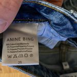 ANINE BING  gabe jean medium wash straight leg ankle distressed size 25 Photo 6