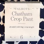 Talbots Chatham Crop Pants Blue 6 Slim Leg Crop Length Flat Front Nautical Photo 1
