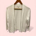 Talbots Cute creamy classic coastal open cardigan sweater lightweight coastal boho bliss Photo 2