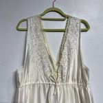 Barbizon Boutique Ivory Satin Lace Trim Vintage Maxi Nightgown Sz M White Size M Photo 2