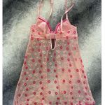 Rampage 90s Pink Circle Babydoll Coquette Bow Lingerie TAGGED Large ACTUAL SMALL Photo 5