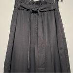 J.Crew  Wide Leg High Rise Belted Black Trousers Paper Bag Waist Women’s Size 10 Photo 2