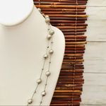 Coldwater Creek  Long 51" Silver Bead Necklace Photo 2