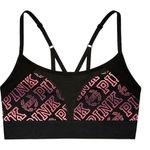 Victoria's Secret  PINK Ultimate Sports Bra Bralette Black w Ombre Print size M  Photo 0