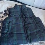 Navy & Green Yuanfang Plaid Puffer Vest — Dark Academia Outdoorsy / Forestcore / PNW Prep Blue Size L Photo 1