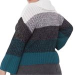 Lane Bryant  Classic Bracelet-Sleeve Turtleneck Stripe Sweater Photo 2