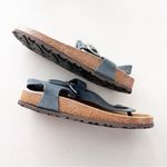 Grundland Thong Leather Sandals in Dark Blue Size 6 Photo 2