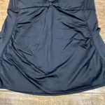 Kona Sol Women’s Circle Halter Tie Tankini Swim Top Black NWT Photo 2