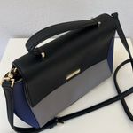 Kate Spade Leather Crossbody Purse Black Grey Blue Photo 6
