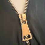 Carmen Marc Valvo Black Zip Neck Long Sleeve Blouse XL Photo 4