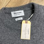 NWT THOM BROWNE MEDIUM GREY OVERWASHED CASHMERE JERSEY CREWNECK 4 Photo 7