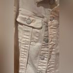 1901 Nordstrom  White Soft Denim Jean Button Front Cropped Jacket Size‎ XXL Photo 6