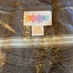 LuLaRoe  Julia Bodycon Midi Dress XXS Gray Brown Stripe Short Elbow Sleeve NEW! Photo 4