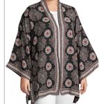 Max Studio Women’s  Kimono Open Cardigan Resortwear Vacation Summer OS Black Photo 1