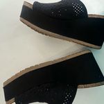 Mad love  Women’s Black  Fabric Platform Wedge Heels Sandals platform Photo 4