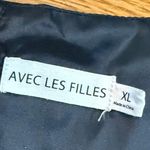 Avec Les Filles Womens XL Pin Stripe Suit Sleeveless Zip Crop Top Corporatecore Photo 6