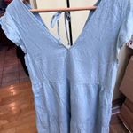 DEX Flutter Sleeve Babydoll Mini Dress Blue Photo 1