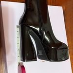Madden Girl  Glossy Black Heeled Boots Photo 1