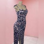 Leopard Print Ruched Maxi Dress 🐆 Size L Pink Size L Photo 2