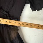 Mi Ami Black Ruffle V Neck Short Sleeve Tiered Mini Dress S Milkmaid Coquete Photo 8