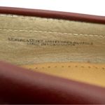 G.H. Bass Weejuns Penny Loafers Lug Sole Red Orange Leather Size 7 Preppy Fall Brown Photo 12